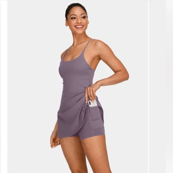 Halara Softlyzero Plush Backless active Dress with pockets - Picture 4 of 5